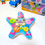 Transparent Gear StarFish Toy With Music & Lights