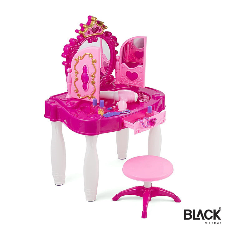 Glamor Mirror Vanity Pink Princess Play Set, Battery Operated