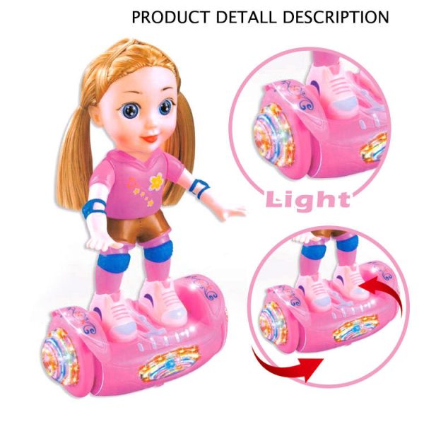 Balance Car Doll with Light & Sound for kids