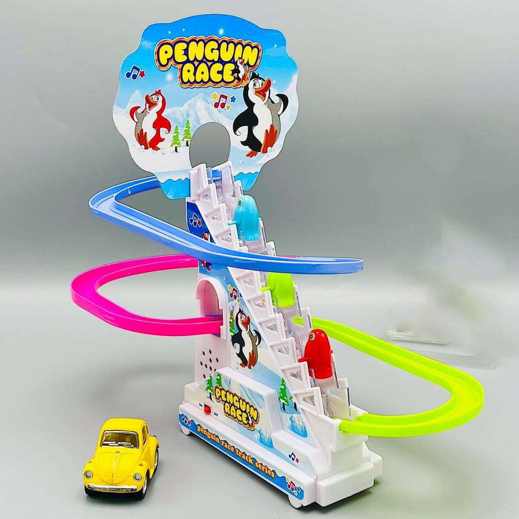 Penguin Race Track Set with Flashing Lights and Music