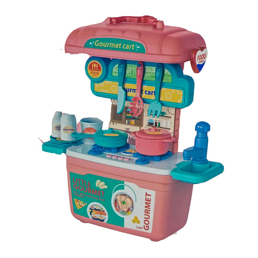 Portable Mini Kitchen Bag Playset Toy Set  For Kids Play