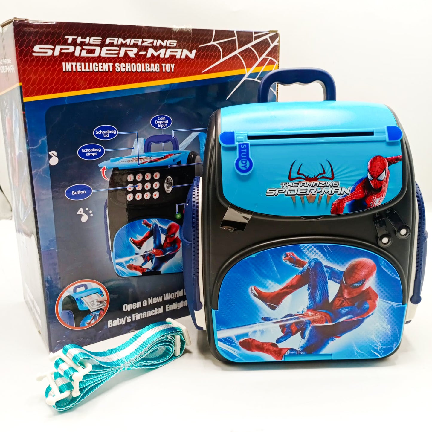 Spider Man Intelligent School Bag Money Bank For Kids