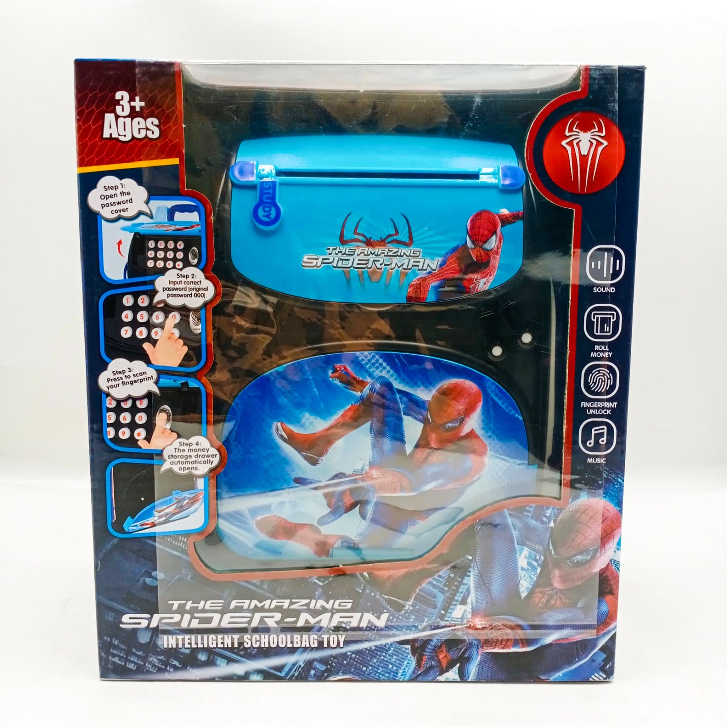 Spider Man Intelligent School Bag Money Bank For Kids