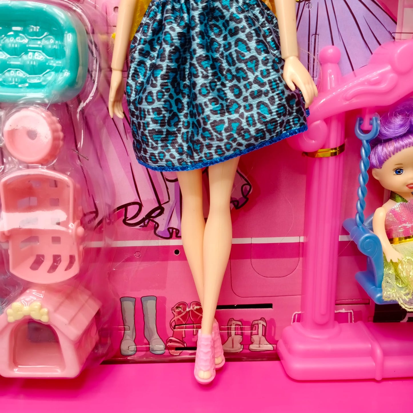 Dolls With Their Personal Wardrobe and House for Kid Girls Play