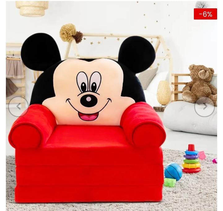 Comfortable Stuffed Folding Stuff Cartoon Plush Kids Sofa Chair Bed