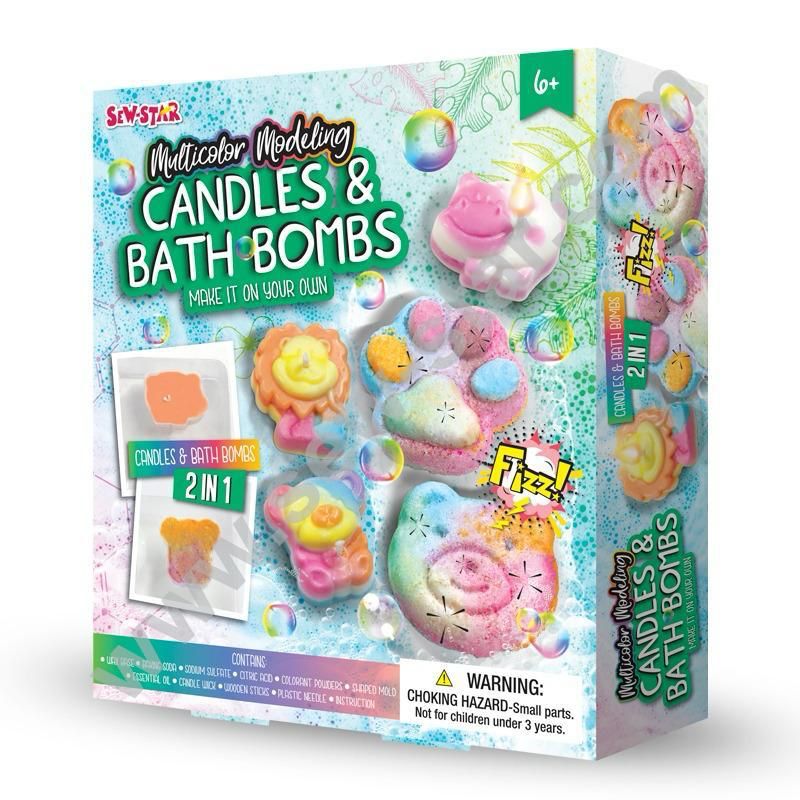 Multicolor Modeling Candles & Bath Bombs