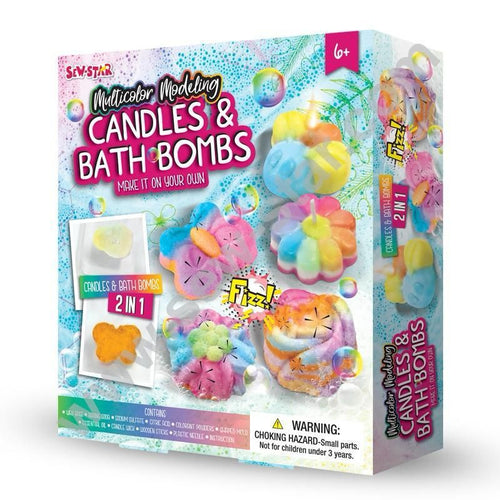 Multicolor Modeling Candles & Bath Bombs