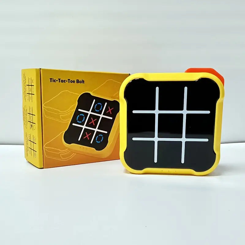 Yellow Rectangle Portable Tic-Tac-Toe Bolt Game (Pre-Order)