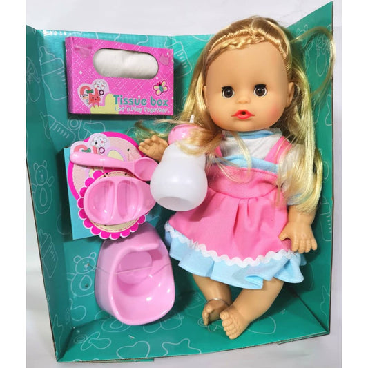 Smart Baby Lovely Doll Toy Set with 12 voices and accessories for kids to play