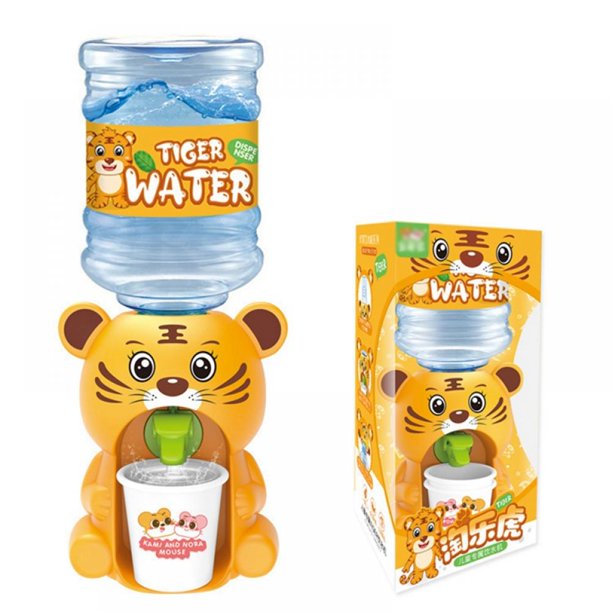 Mini Water Dispenser Cartoon Tiger Water Dispenser For Kids Pretend Play Toys Drinking Water Fountains For Kids Gift