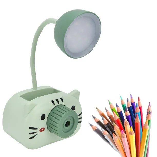 Table Lamp Folding Eye Protection Reading Light with Pen Holder