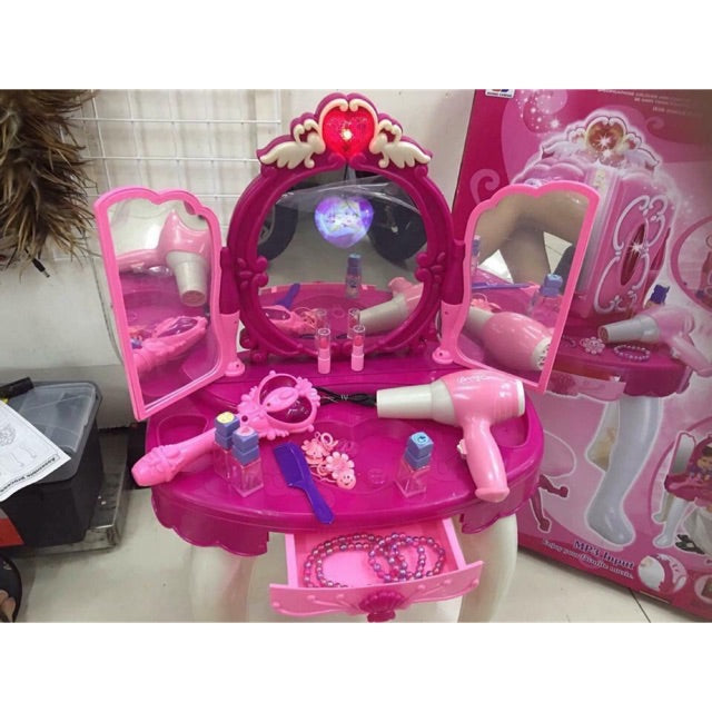 Glamor Mirror Vanity Pink Princess Play Set, Battery Operated