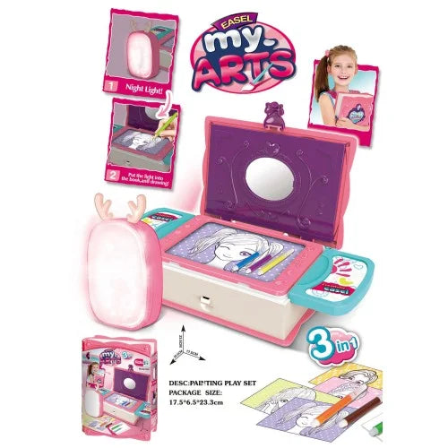 Toys-shop Choice Painting Case Set With Night Light