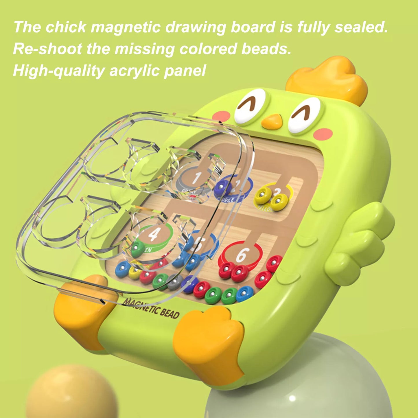 Magnetic Color and Number Maze Chicken Design