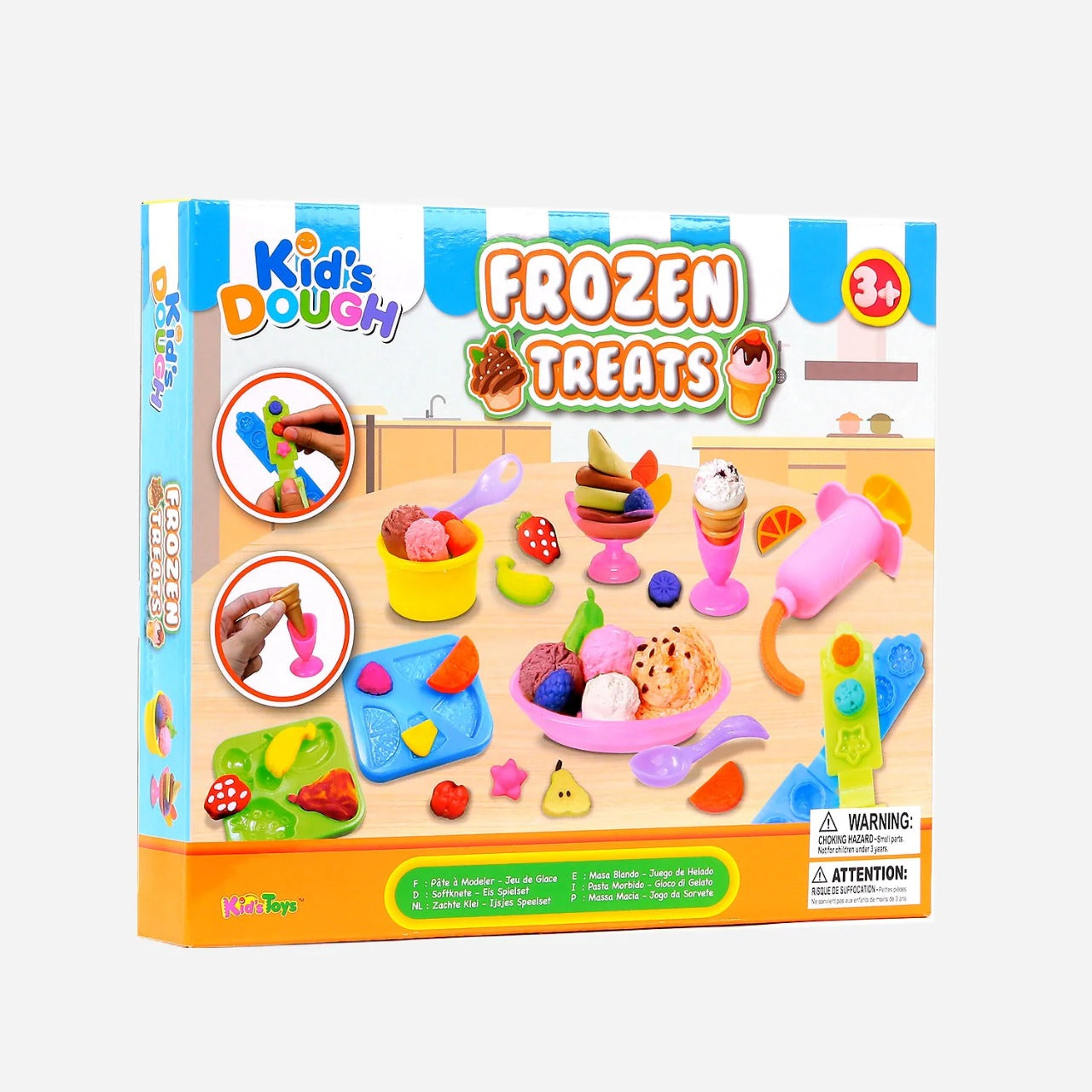 Colorful Kids Dough Frozen Treats Pretend Play Sets