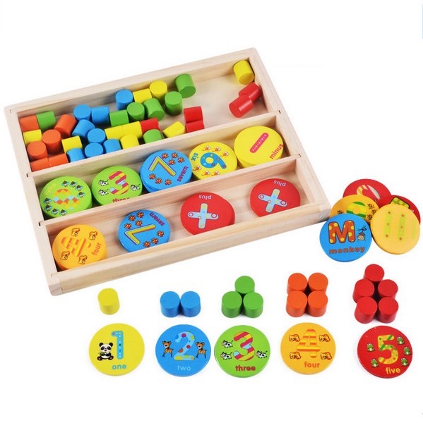 Wooden Puzzle Multifunctional Wafer Learning and  Educational Toys For Children