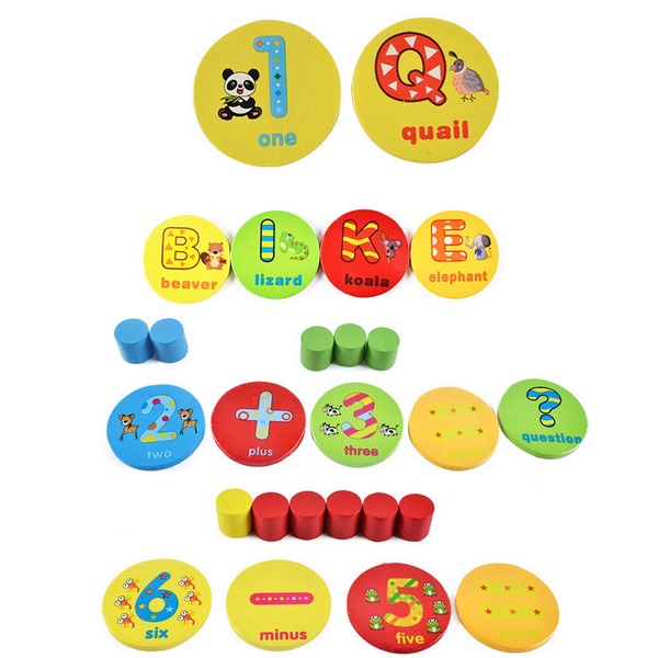 Wooden Puzzle Multifunctional Wafer Learning and  Educational Toys For Children