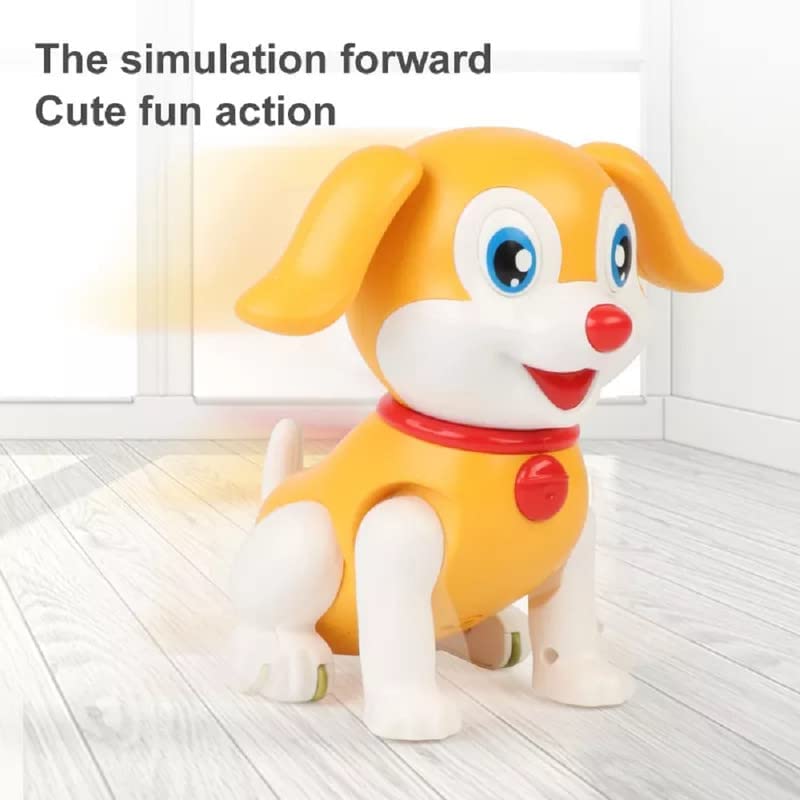 Crawling Musical Dancing Cute Cartoon Dog Toy for Kids with LED Lights