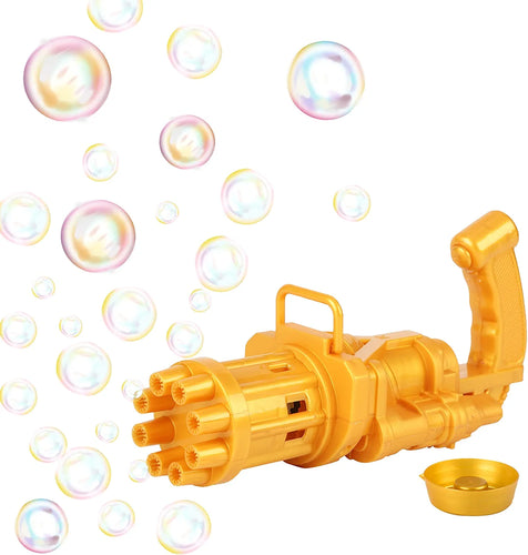 New Gatling Bubble Machine With Bubble Solution Outdoor Toys For Boys and Girls