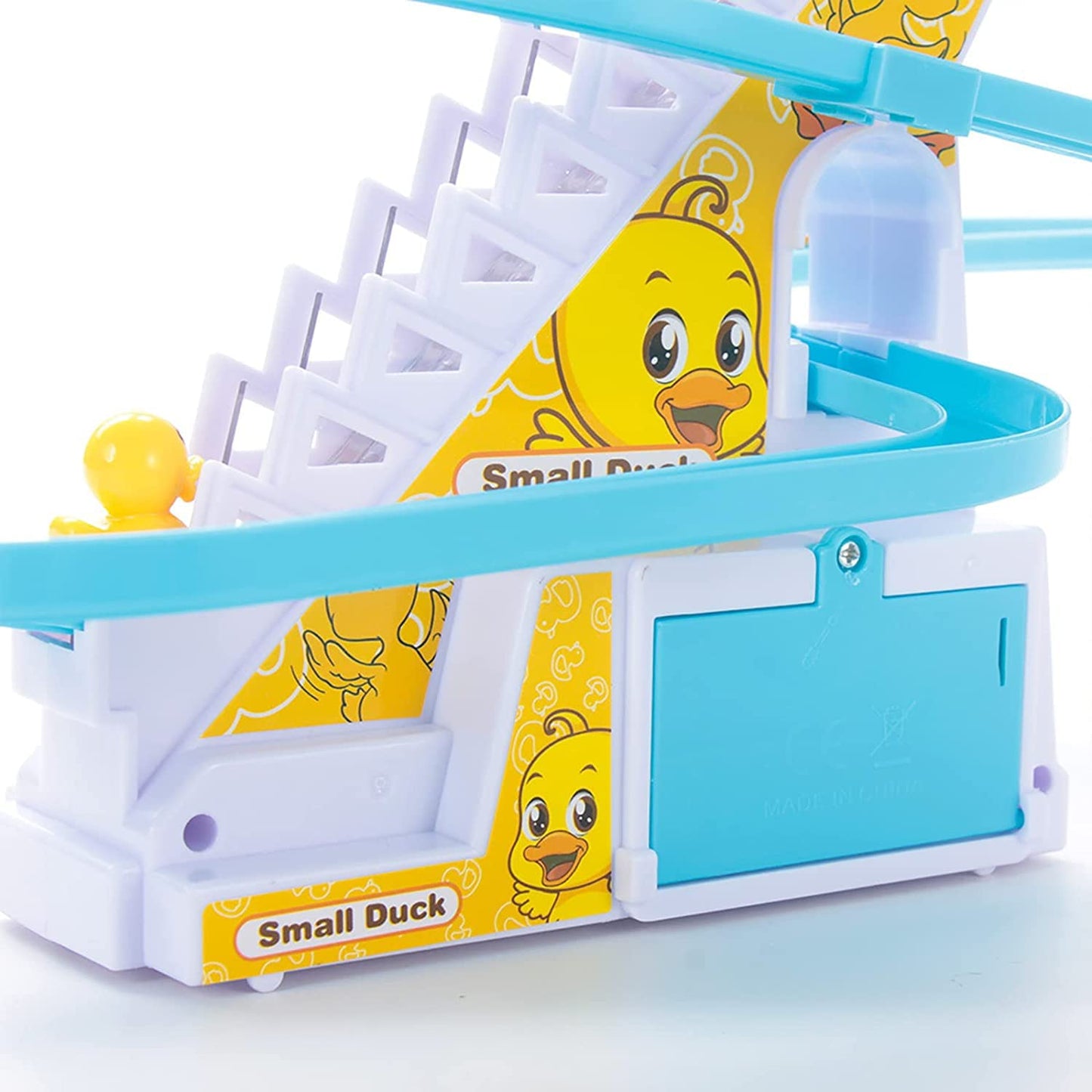 Little Duck Track Slide Electric Climbing Stairs Roller Coaster Toy Set