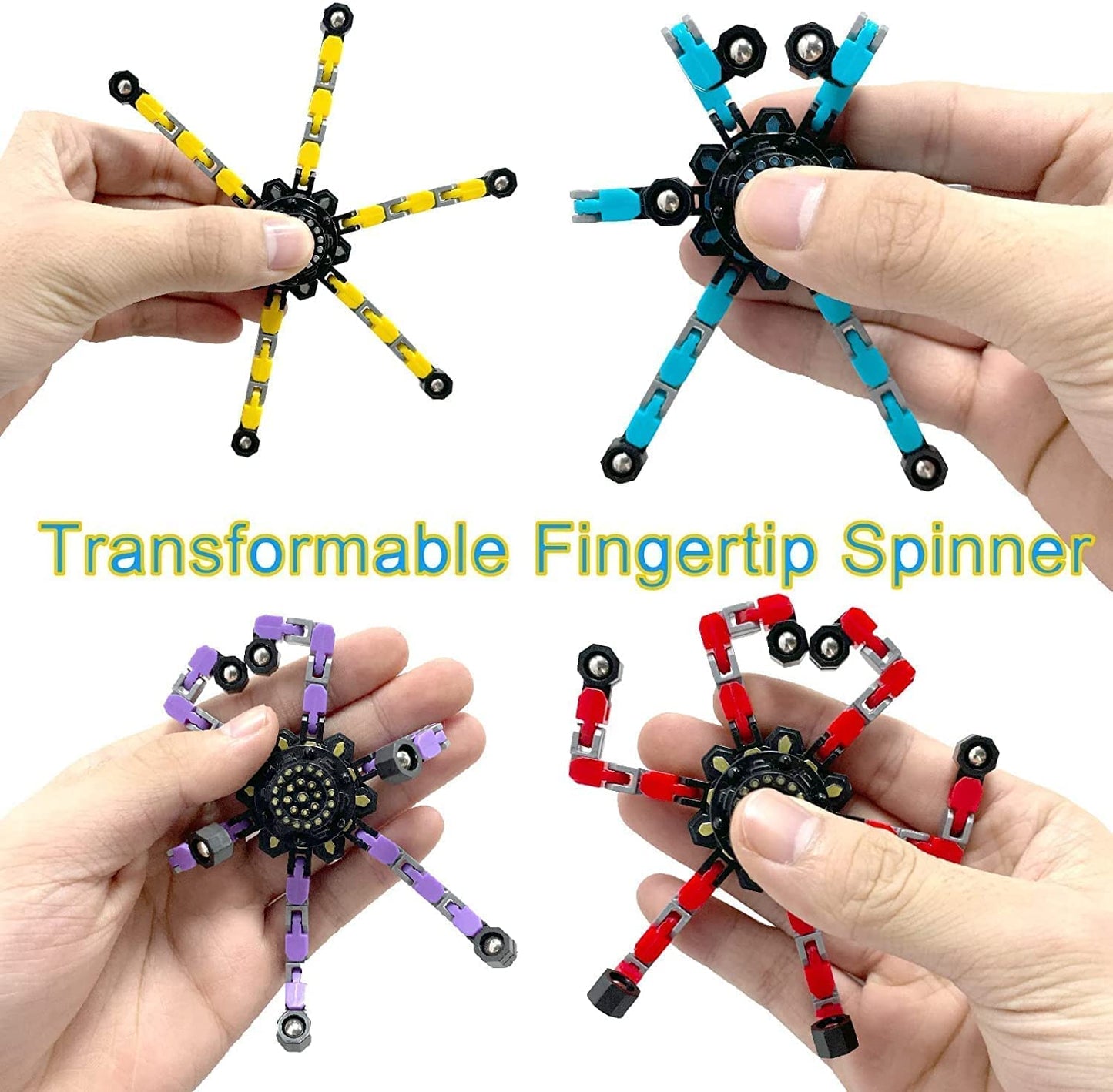 Transformable Fingertip Gyro Fidget Spinners Toys For Boys and Girls