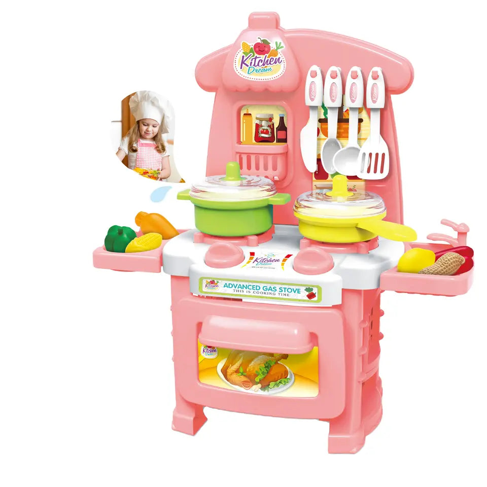 Kitchen Toys Imitated Chef Pretend Cooking Food Play Dinnerware Set