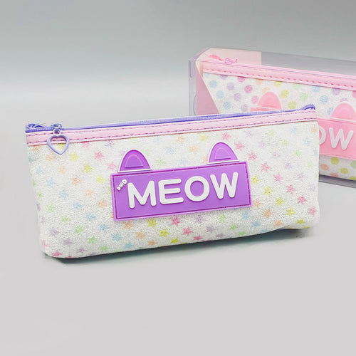 Fluffy Pencil Pouch Geometry For Kids