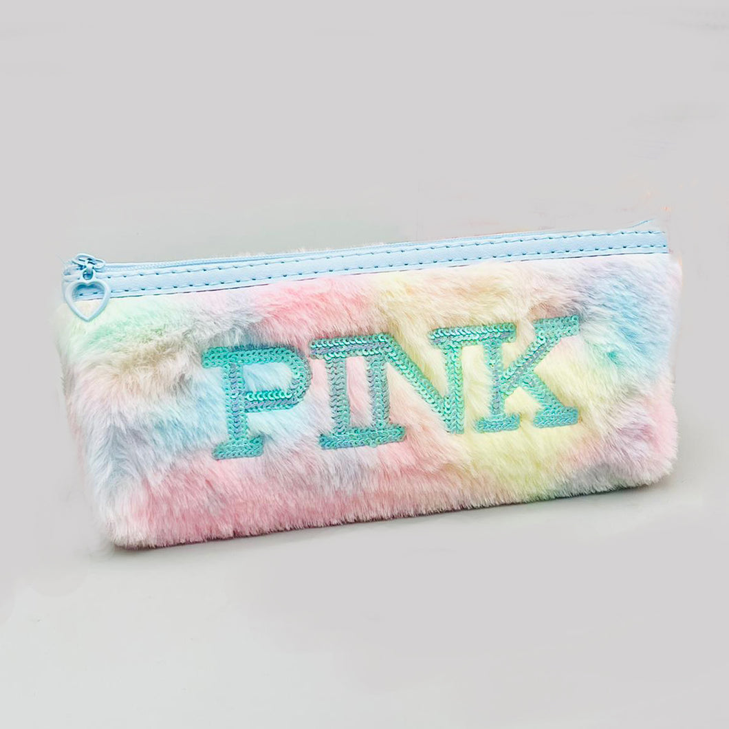 Fluffy Pencil Pouch Geometry For Kids