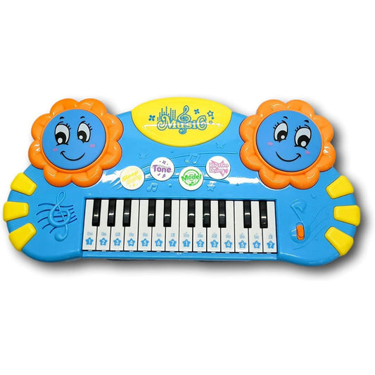 Musical Blue Portable Piano Toy for Babies and Kids Learning or Entertainment