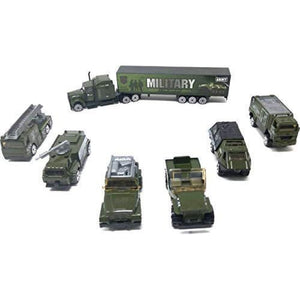 Die-Cast ARMY Military Model Cars Die Vehicles Track Toy Set For Kids