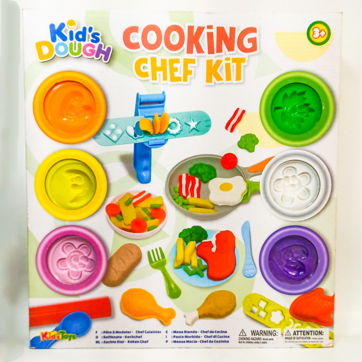 Colorful Kid’s Cooking Chef Play Dough Kit