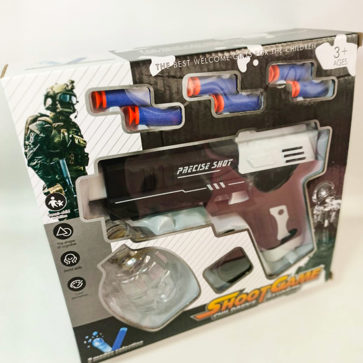 Toy Gun 2 In 1 Precise Shooting Gun and Bubble Gun