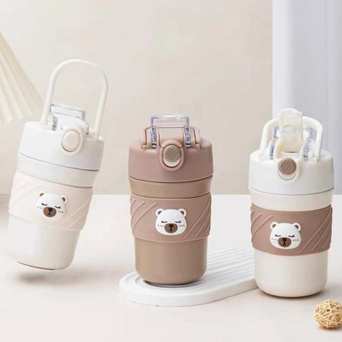 Cute Teddy Bear Mug Bottle with Insulated Thermos