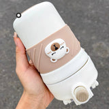 Cute Teddy Bear Mug Bottle with Insulated Thermos