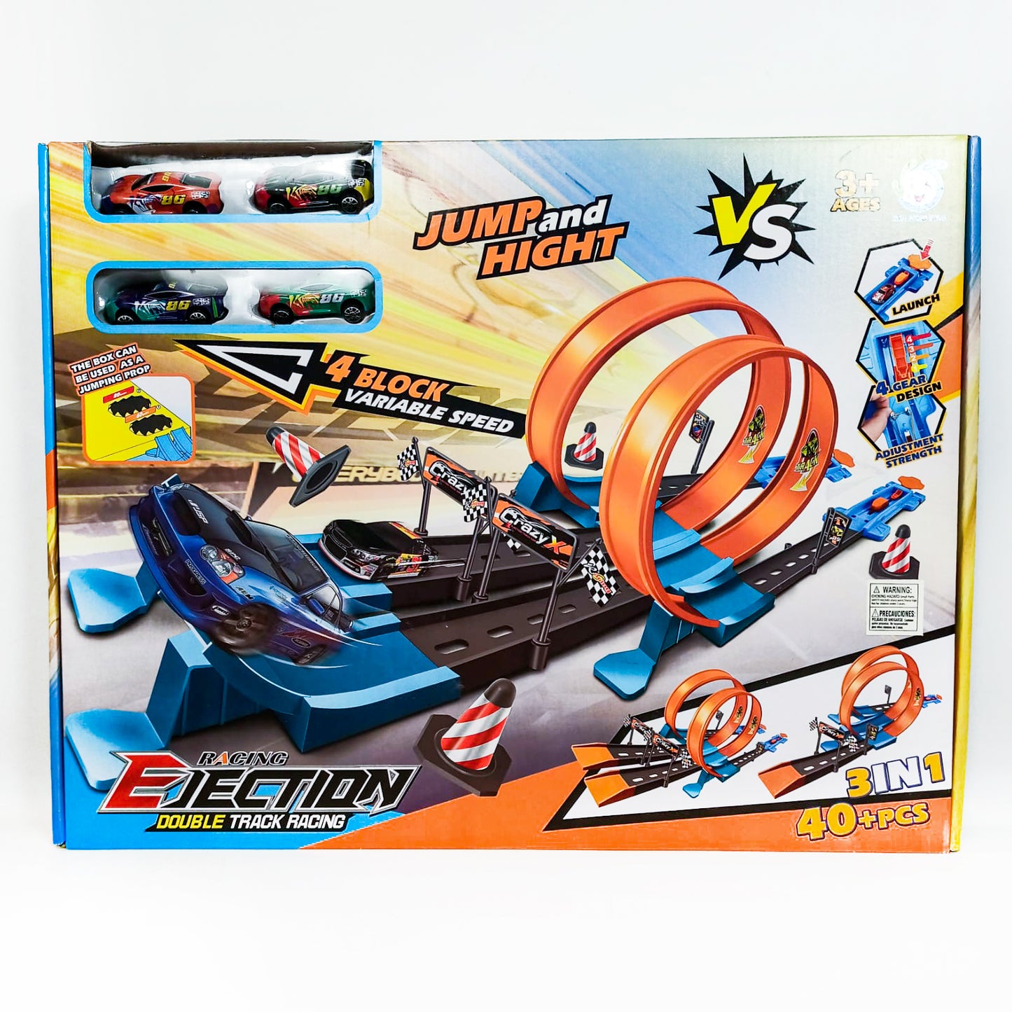 Stunt Speed Double Car Track Wheels Model Toys for Kids Racing