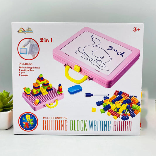 Color Building Blocks Magnetic Writing Drawing Board For Toddler Kids