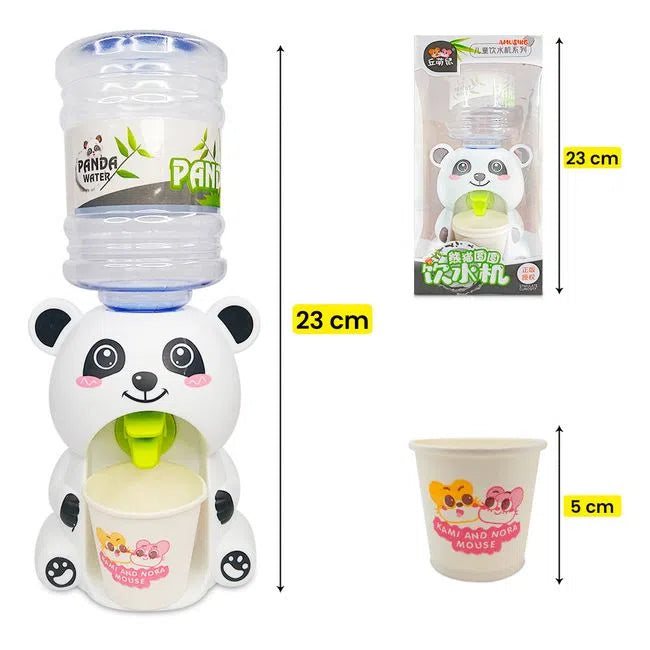 Mini Panda Water Dispenser Baby Toy Drinking Water Hand Press Water Bo ...